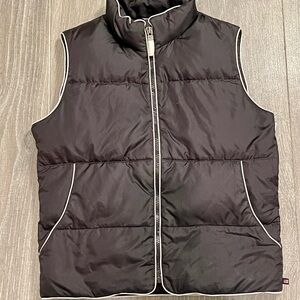 Ralph Lauren Black Puffer Vest with White Logo Patch
